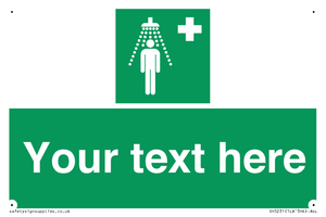 Custom Safety Shower Sign